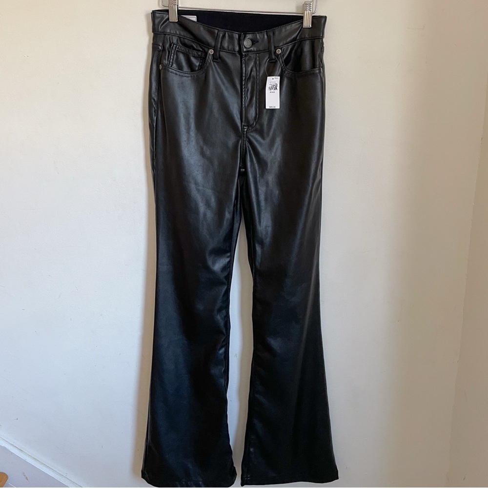 Gap High Rise Faux Leather Flares